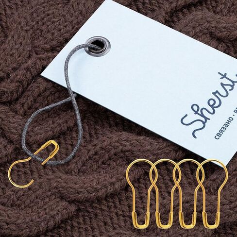 1000 Pack Metal Safety Pins, Gourd Pin Clothing Tag Pins Bead Needle Pin Bulb Pin Calabash Pin for DIY Craft and Home Accessories 23mm/0.9 Inch Length（Gold） in Kuwait