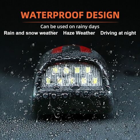 أضواء لوحة ترخيص LED متوافقة مع Silverado & Sierra 1500 2500 3500 HD/Avalanche/Tahoe/Suburban/Traverse/Yukon/Yukon XL/Escalade & ESV/EXT مصابيح علامة الالتقاط، مصابيح علامة عدسة شفافة 6000K، قطعتان in Kuwait