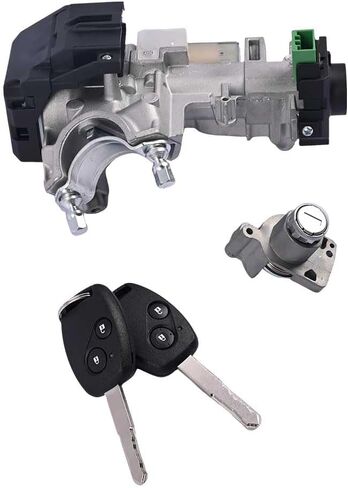Ignition Switch Door Lock Cylinder with Key 72185-SZA-A01 06351-SZA-A01 Compatible with Honda Pilot 2009 2010 2011 2012 2013 2014 2015 in Saudi Arabia