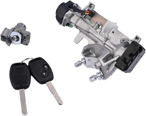 Ignition Switch Door Lock Cylinder with Key 72185-SZA-A01 06351-SZA-A01 Compatible with Honda Pilot 2009 2010 2011 2012 2013 2014 2015 in Saudi Arabia