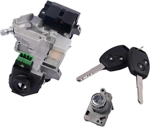 Ignition Switch Door Lock Cylinder with Key 72185-SZA-A01 06351-SZA-A01 Compatible with Honda Pilot 2009 2010 2011 2012 2013 2014 2015 in Saudi Arabia