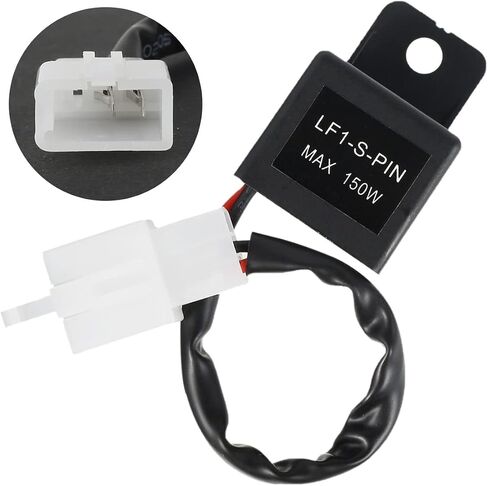 LED Flasher Relay 2-Pin, 12V Relay for car LED Flash Turn Signal Relays, Adjustable Flash Rate Flasher Relay Wiring Connectors Kit for Fix Motorcycle Turn Signal Bulbs Hyper Flash Lighting Assemblies in Saudi Arabia