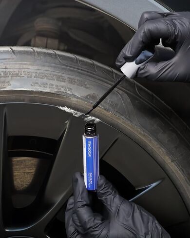 for Tesla Wheel Touch Up Paint with Curb Rash Repair Kit - DIY Kit with Color-matched Touch Up Paint (Matte Black(fits Model Y 20'') in Kuwait