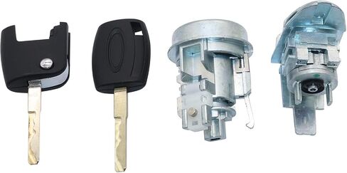 SecosAutoparts Ignition Switch Lock Cylinder & Door Lock Cylinder with Keys Compatible with Ford Fiesta 2011-2019# BE8Z-542199 BE8Z11582B in Saudi Arabia
