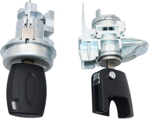 SecosAutoparts Ignition Switch Lock Cylinder & Door Lock Cylinder with Keys Compatible with Ford Fiesta 2011-2019# BE8Z-542199 BE8Z11582B in Saudi Arabia