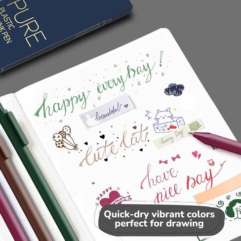 Colored Pens, 5Pcs Gel Pens 0.5mm Colored Ink Retractable Pens Fine Point Smooth Writing Quick-Dry Pens for Journaling and Note Taking, Ideal Gift for Kids (5 Pcs Morandi) in Saudi Arabia
