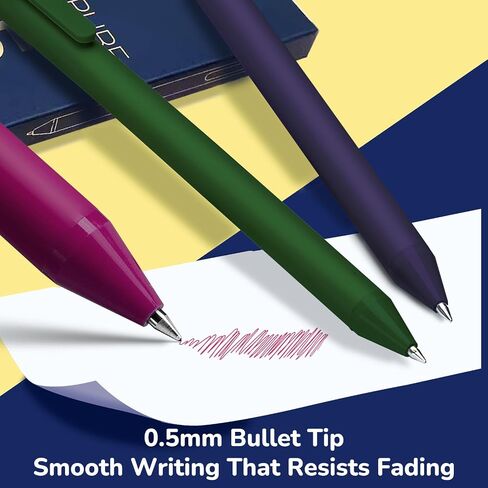 Colored Pens, 5Pcs Gel Pens 0.5mm Colored Ink Retractable Pens Fine Point Smooth Writing Quick-Dry Pens for Journaling and Note Taking, Ideal Gift for Kids (5 Pcs Morandi) in Saudi Arabia