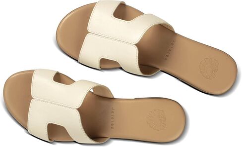 JATAREA Women Slip-On Flat Sandals | Softy Leather, Open-Toe Summer Outdoor Sandals - Chonchola in Saudi Arabia