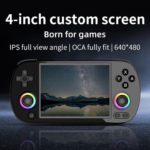 RG40XX H Retro Handheld Game Console with 4.0 Inch IPS Screen 64G TF Card, Portable Retro Game Console Support 5G WiFi Bluetooth HDMI Output (Black) in Saudi Arabia