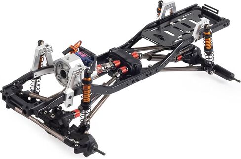RC Chassis Frame 313mm Wheelbase Chassis Frame Set with 2 Speed Transmission Reversed Front Axles for 1/10 RC Crawler Axial SCX10 II 90046 EX86100 RC Crawler 1/10 Upgrades Accessories in Saudi Arabia