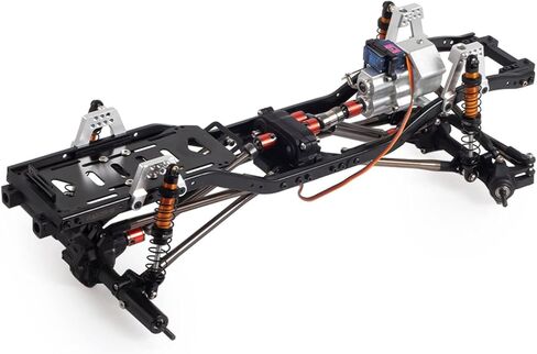 RC Chassis Frame 313mm Wheelbase Chassis Frame Set with 2 Speed Transmission Reversed Front Axles for 1/10 RC Crawler Axial SCX10 II 90046 EX86100 RC Crawler 1/10 Upgrades Accessories in Saudi Arabia