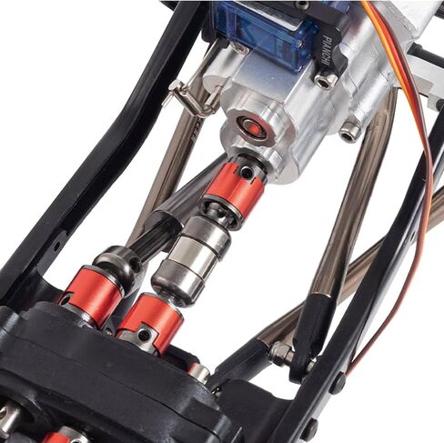 RC Chassis Frame 313mm Wheelbase Chassis Frame Set with 2 Speed Transmission Reversed Front Axles for 1/10 RC Crawler Axial SCX10 II 90046 EX86100 RC Crawler 1/10 Upgrades Accessories in Saudi Arabia