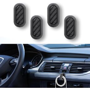 4PCS Car Mini Hooks, Car Dashboard Hook, Multifunctional Auto Backseat Hangers, Vehicle Interior Accessories Car Sticker Hooks for Key, Mask, Earphone, Charging Cable