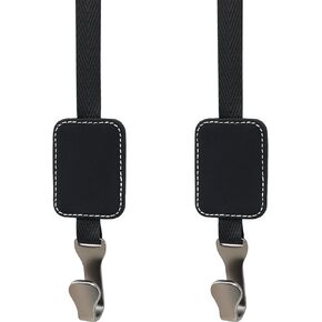 Universal Car Seat Headrest Hook, 2 Pack Premium Adjustable Car Seat Hooks Organizer for Handbag Clothes Grocery Bags and More (Black)
