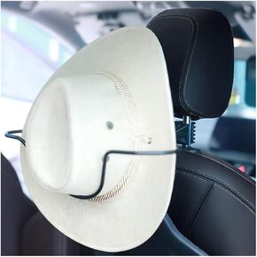 Cowboy Hat Holder Rack for Truck/SUV/Car (Keep Hat Shape) Including a Pair of Car Seat Headrest Hook Clothes Hanger bar Coat Hanger Hard Hat Holder Car Accessories