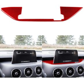 NVCNX Real Premium Carbon Fiber Accessories Compatible with KIA Stinger GT 2018-2023 2019 2020 2021 2022 Car Dashboard Decoration Strip Dash Cover Interior Trim Sticker Red