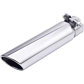 Exhaust Tip Universal 2.5"Inlet 3"Outlet 12" Length Bolt Clamp On Design Stainless Steel Polished Diesel Exhaust Tail Pipe Tip