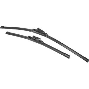 X AUTOHAUX 2pcs 26"+17" Silicone Front Windshield Wiper Blade for Cadillac SRX 2009-2016 for Saab 9-4X 2011-2012 Windscreen Wiper OE Replacement Set All-Seasons Top-Lock/Push Button