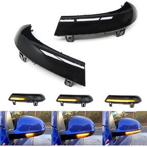 Xinctai Sequential LED Side Mirror Indicator Turn Signal Light Dynamic Blinker Compatible with VW Golf 5 6 GTI Jetta MK5 V Passat B5.5 B6 Sharan EOS, Smoked Lens