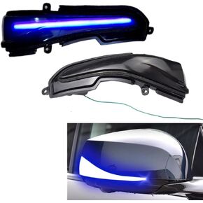 LED Dynamic Turn Signal Light Side Mirror Blinker Sequential Lamp For Infiniti Q30 Q50 Q60 Q70 QX30 QX50 QX60 QX70 (Blue-Yellow)