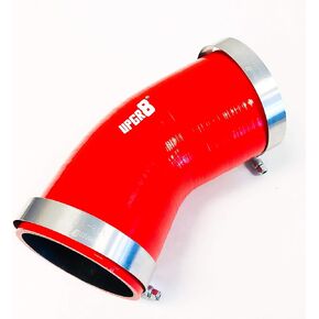 Upgr8 Universal 4-Ply High Performance 4 "45 درجة الكوع مقرنة سيليكون خرطوم 102 مم + T بولت المشبك (4" أحمر) in Kuwait