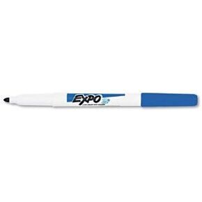 EXPO Low Odor, Fine Tip, Dry, Erase Marker, 2 Packs of 12, Blue
