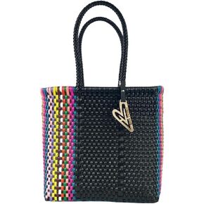 MARIA VICTORIA Handwoven Plastic Mexican Tote Bag X-Small For Women