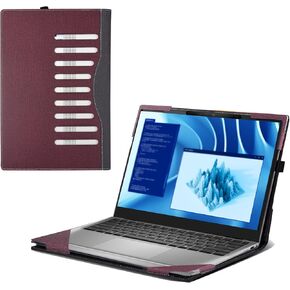 Laptop Cover for for DELL Latitude 7440 14 Laptop (2023) 14" |Latitude 7450 |Latitude 7455 Laptop or 2-in-1 casecomputer case PU Leather Protective Cover (Wine red)