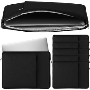 6 Pcs Laptop Sleeve Bag 14 Inch Shockproof Protective Laptop Cover Portable Laptop Case Computer Cases for Laptops Black Computer Sleeve with Pockets for 14 Notebook Computer