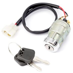 2.04.0028 Ignition Starter Switch Assembly with 2 Keys Replacement for Evolution Golf Carts for HDK EV for Classic 2/4 for Carrier 6/8 for Forester 4/6 for Turfman 200/800/1000