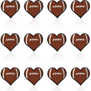 12 PCS Football Iron On Patches,Football Patch Embroidered Patches,Sports Iron On Patches for DIY Clothes Hats Jeans Jackets Bagss