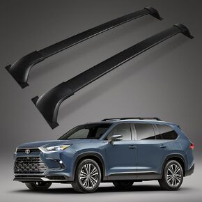 Crossbars for Roof Rack 220lb Compatible with Toyota Grand Highlander 2024 with Flush Side Rails, Upgraded Aluminum Heavy Duty Roof Rack Crossbar Rooftop Cargo Carrier Luggage, Black