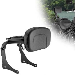 Wsays Multi Purpose Driver Backrest Adjustable Sissy Bar Compatible with Kawasaki Vulcan S 650 2015-2016, Vulcan S EN650 2017-2024 with Luggage Rack Mount Kit (Matte Black)