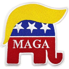 Cute-Patch 4'' MAGA Trump 2024 Embroidered Iron On Patch