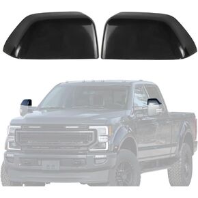 COOL STAR 1 Pair Top Half Exterior Mirror Cover Compatible with Ford F250 F350 Super Duty 2017-2023 F450 F550 2017-2019 Chrome Exterior Door Top Half Mirror Cover