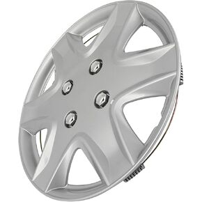 (Set of 4) Wheel Covers 14in Hub Caps Silver Rim Cover Snap On Car Truck SUV Hub Cap