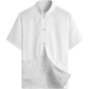 ZooBoo Chinese Clothing Tang Suit - Kung Fu Short Sleeve Shirt for Men