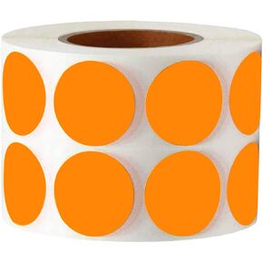 Target Round Color Coding Dot Labels-Circle Dots Stickers-1 Inch Round Sticky Labels-Permanent Adhesive Dots Stickers Writable Paper Labels(1000 Labels) (Orange)