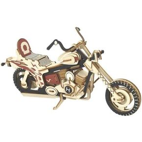 Bits and Pieces - 3D Wooden Motorcycle Puzzle - 94 Pieces - 6" x 11" When Assembled - Ages 8+ - Fun Gift - Unique Gift