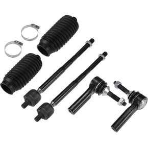 X AUTOHAUX 6pcs Front Inner Outer Tie Rod Ends Kit Suspension Steering Tie Rod End for Ford Flex for Ford Taurus for Lincoln MKS Drag Link