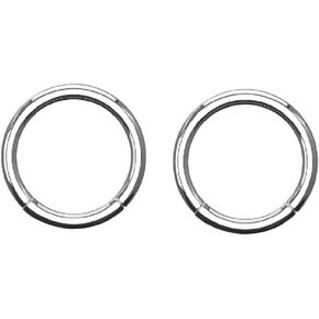 Pierced Owl - 16GA Solid G23 Implant Grade Titanium Basic Hinged Segment Rings, Sold as a Pair