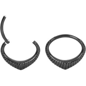 365 Sleepers Surgical Steel 16G 6mm 8mm Oval Hinged Hoop Segment Nose Ring Helix Tragus Septum Earring Body Piercing Jewelry