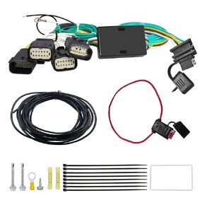 56407 4-Pin Trailer Wiring Harness Compatible with Jeep Wrangler JL JLU 2018-2024, Jeep Gladiator JT 2020-2024 4 Way Flat Tow Hitch Wiring Harness