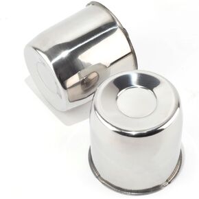 2Pcs 4.25" Push Through Wheel Center Caps Stainless Trailer Hub Cap for Truck SUV RV Wheel Rim (Fit 4.25" Bore 3.94" H Chrome)