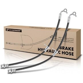 A-Premium Rear Driver and Passenger Brake Hydraulic Hoses Compatible with Select Honda Models - CR-V CRV 2007 2008 2009 2010 2011, 2.4L - Replace# 01466SWA000(Pack of 2)