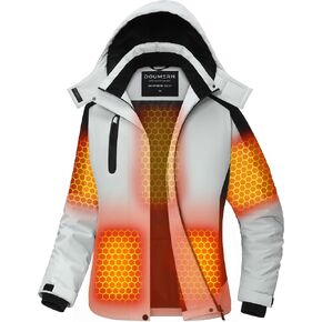 Graphene Women Heated Jacket Coat with 18400 mAh Battery Pack