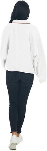 Ladmous Women's ColorBlock Fleece Jackets With Pockets Pullover in Saudi Arabia