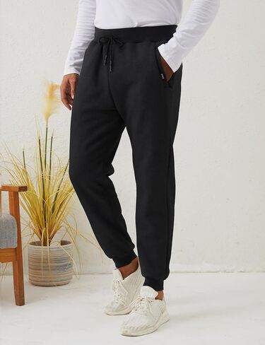 Gihuo Men Sweatpants Sherpa Fleece Lined Sweatpants Winter Thermal Active Outdoor Sports Track Jogger Pants in Kuwait