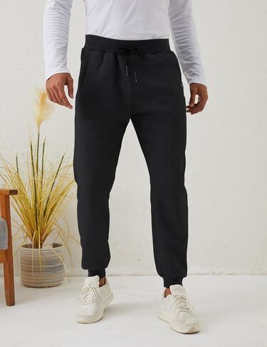 Gihuo Men Sweatpants Sherpa Fleece Lined Sweatpants Winter Thermal Active Outdoor Sports Track Jogger Pants in Kuwait
