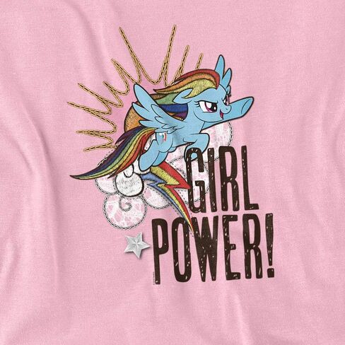 Popfunk Classic My Little Pony Rainbowdash Girl Power T Shirt & Stickers in Saudi Arabia